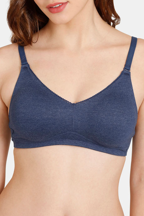 Rosaline Everyday Double Layered Non Wired 3/4th Coverage T-Shirt Bra - Blue Depth — image 4